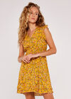 Morris Wildflower Ruffle Dress, Mustard, large