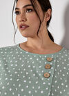Irregular Spot Asymmetric Wrap Top, Mint, large