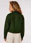 Linen Crop Jacket, Green, large