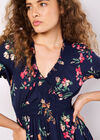 Watercolour Floral Maxi Dress, Navy, large