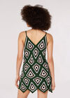 Granny Crochet Mini Dress, Green, large