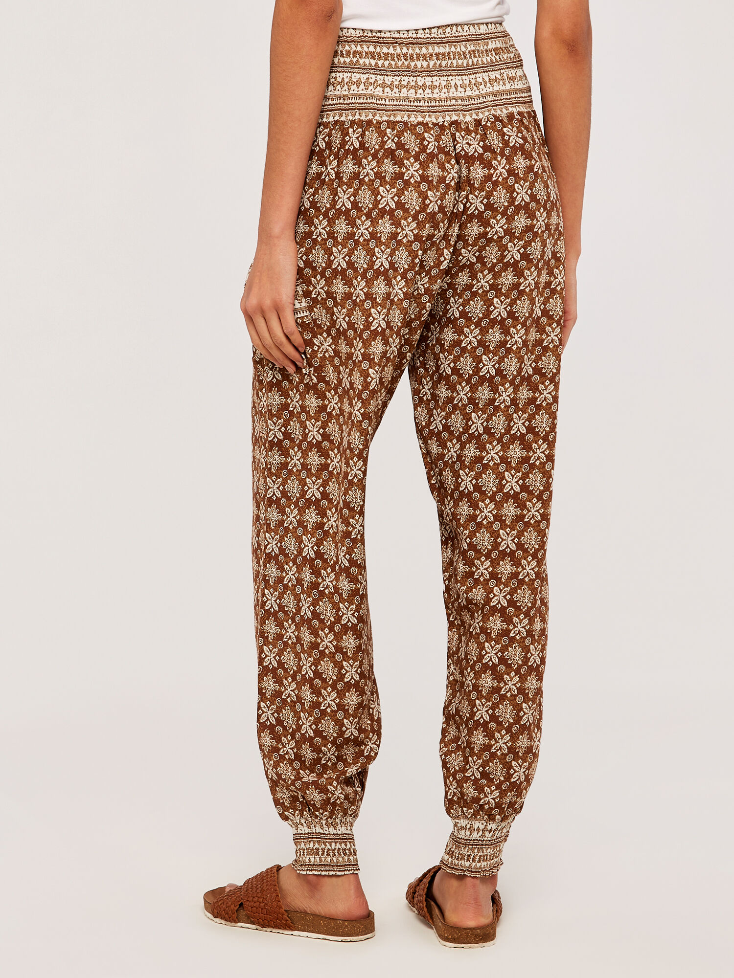 Batik Ankle Cuff Jogger Apricot Clothing
