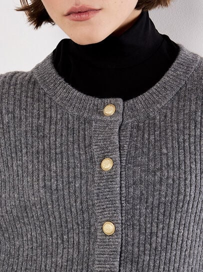 Soft Ribbed Knit Cardigan