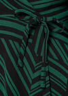 Mixed Stripes Mini Wrap Dress, Green, large