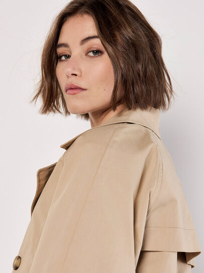Cropped Trench Coat