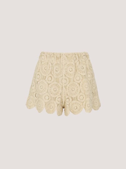 Crochet Circle Mini Shorts
