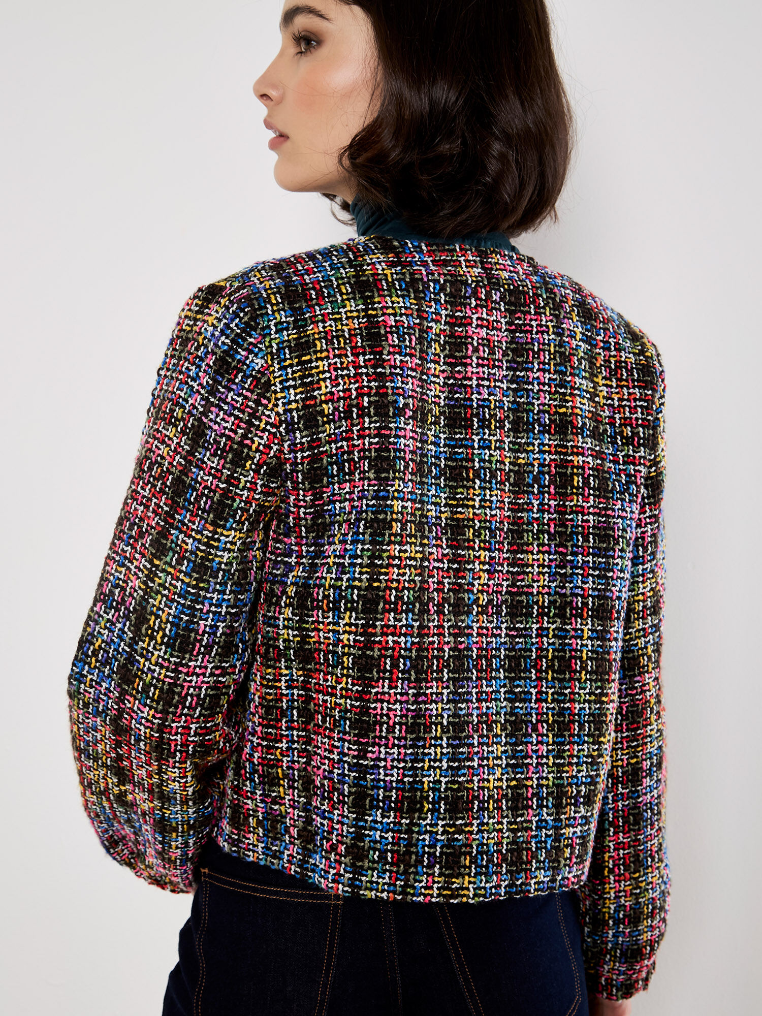 Multicoloured Tweed Jacket | Apricot Clothing