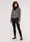 Sequin-Embellished Bomber Jacket, Light Grey / Silver, large