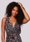 Indian Floral And Dots Print Dress, Navy, large