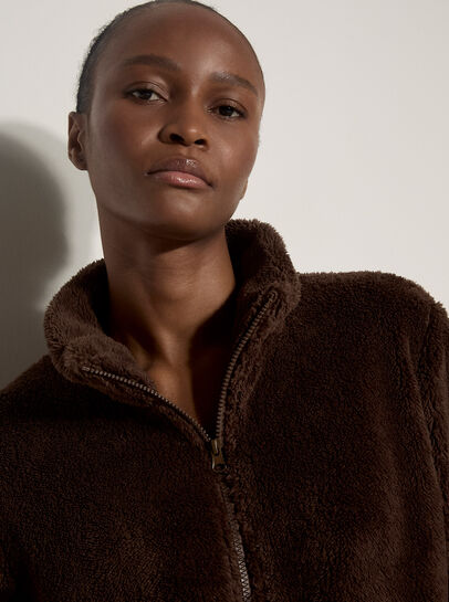 Funnel Neck Zip-Down Fleece