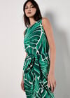 Abstract Shell Wrap Midi Skirt, Green, large