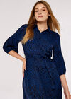 Animal Print Maxi Dress, Navy, large
