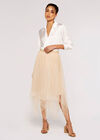 Tulle Hanky Hem Skirt, Stone, large