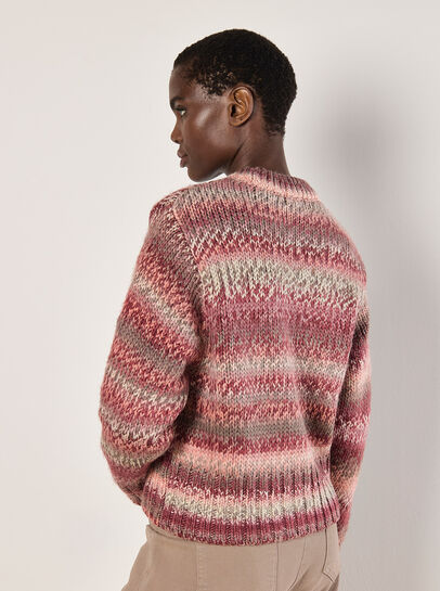 Chunky Knit Tonal Stripe Jumper