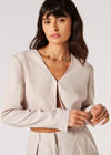 Cropped Bolero Jacket, Stone, large