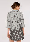 Gradient Stars Border Dress, Grey, large