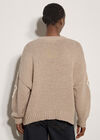 Oversized Cornelli Embroidered Jumper, Stone, large