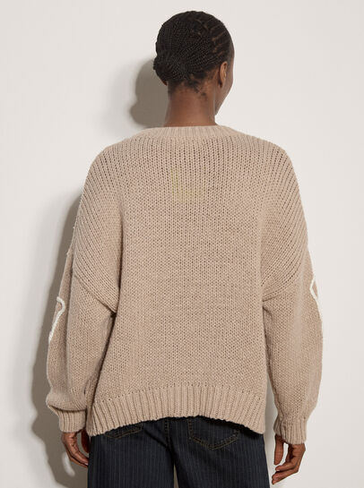 Oversized Cornelli Embroidered Jumper