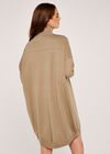 Roll Neck Knit Jumper Dress, Stone, large