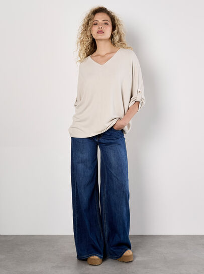 Soft Touch Oversized Batwing Top