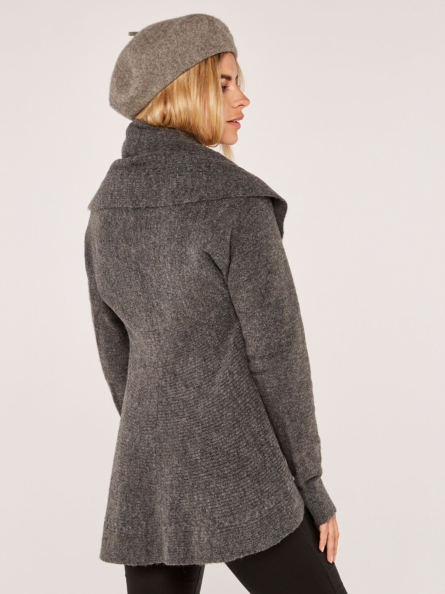 Hooded sales waterfall cardigan