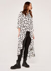 Abstract Print Shirt, White, large