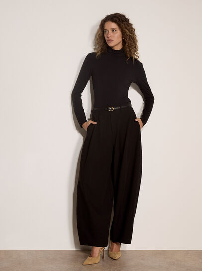 Oversized Wide-Leg Barrel Trousers
