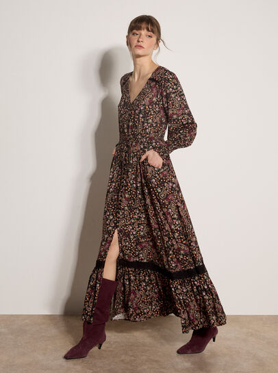 Paisley Floral Maxi Dress