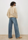 Maca Stud Embellished Wide Leg Jeans, Blue, large