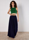 Racer Knitted Crop Top, Green, large