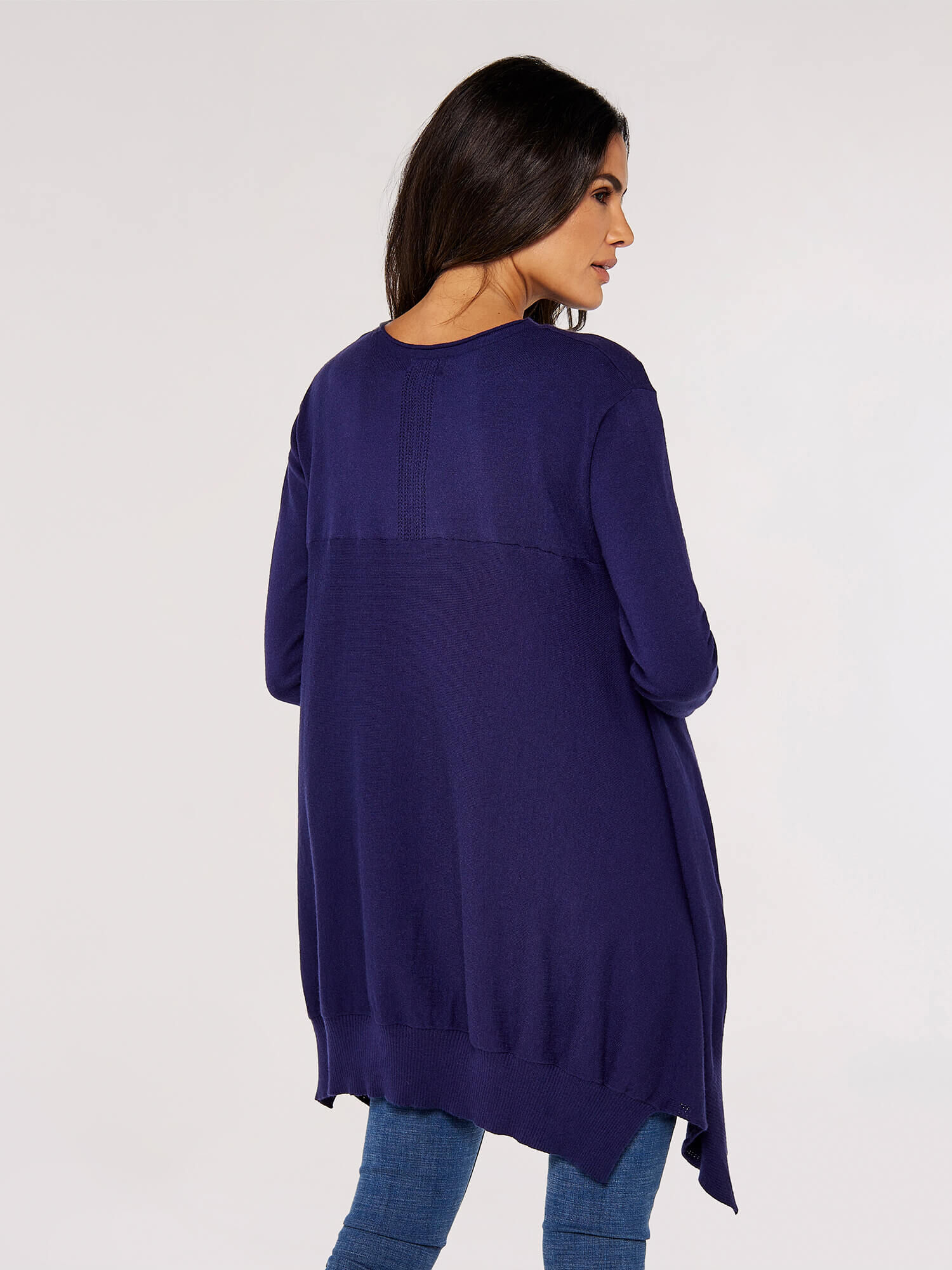 Longline Side Button Jumper Apricot Clothing