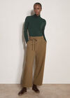 Pleat Detail Tailored Trousers, Stone, large