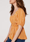 Tribal  Stripe Tunic Top, Mustard, large
