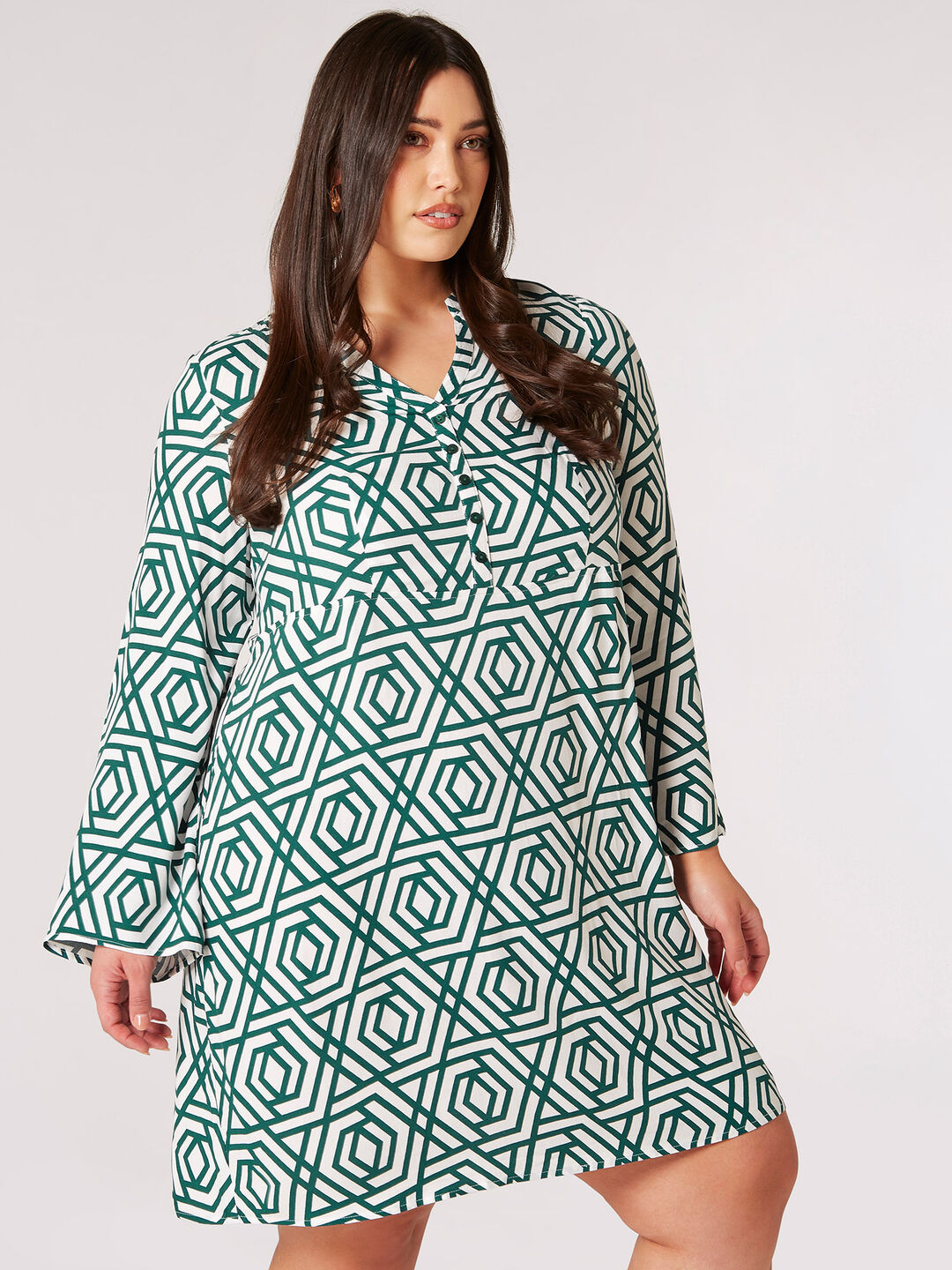 Image of Curve Retro Geo Mini Dress