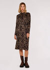 Tapestry Side Split Midi Dress, Stone, large