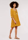 Milkmaid Tiered Dress, Mustard, large