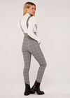 Check Jacquard Overall Jumpsuit, Black, large