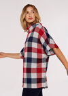 Chequered Side Button Top, Red, large