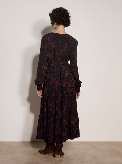 Floral Crepe Midi Dress