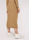 Ribbed Midi Skirt, Stone, large