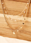Pearl Disc Necklace, Gold, large