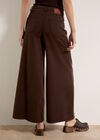 Zoe Wide-Leg Jeans, Brown, large