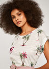 Palm Scene Slub Tee, Pink, large