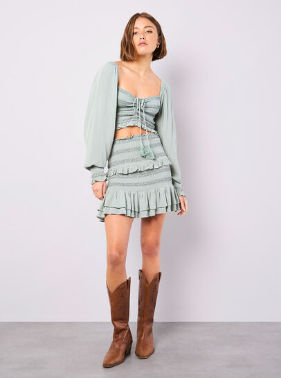 Smocked Crop Top
