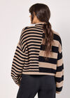 Mixed Stripe Ottoman Rib Knit Jumper, Black, large
