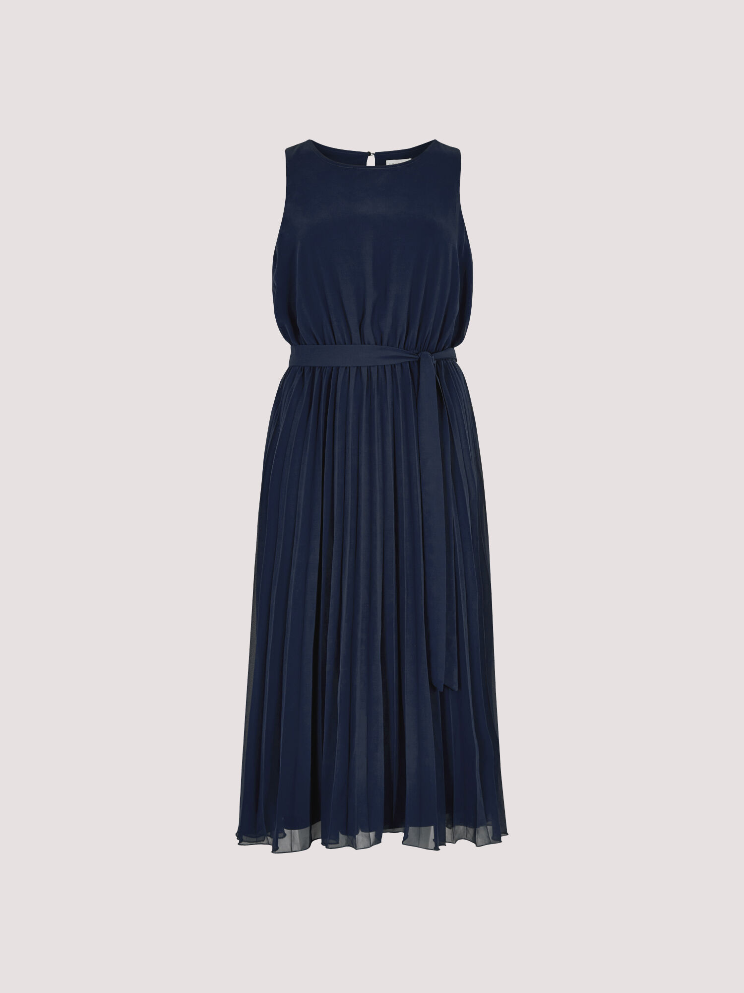 Navy midi pleated best sale dress