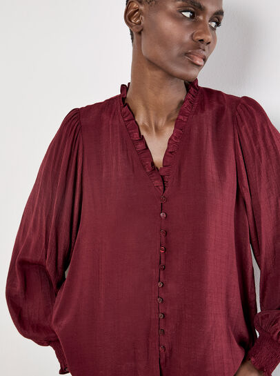 Ruffle Collar Blouse