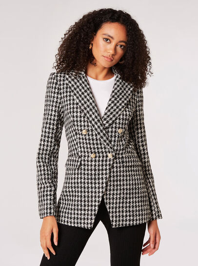 Dogtooth Tweed Blazer