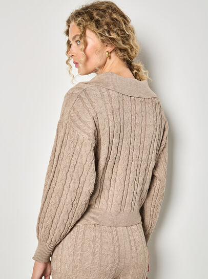 Twisted Cable Knit Crop Jumper