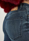 Sienna Glitter Sparkle Skinny Jeans, Navy, large